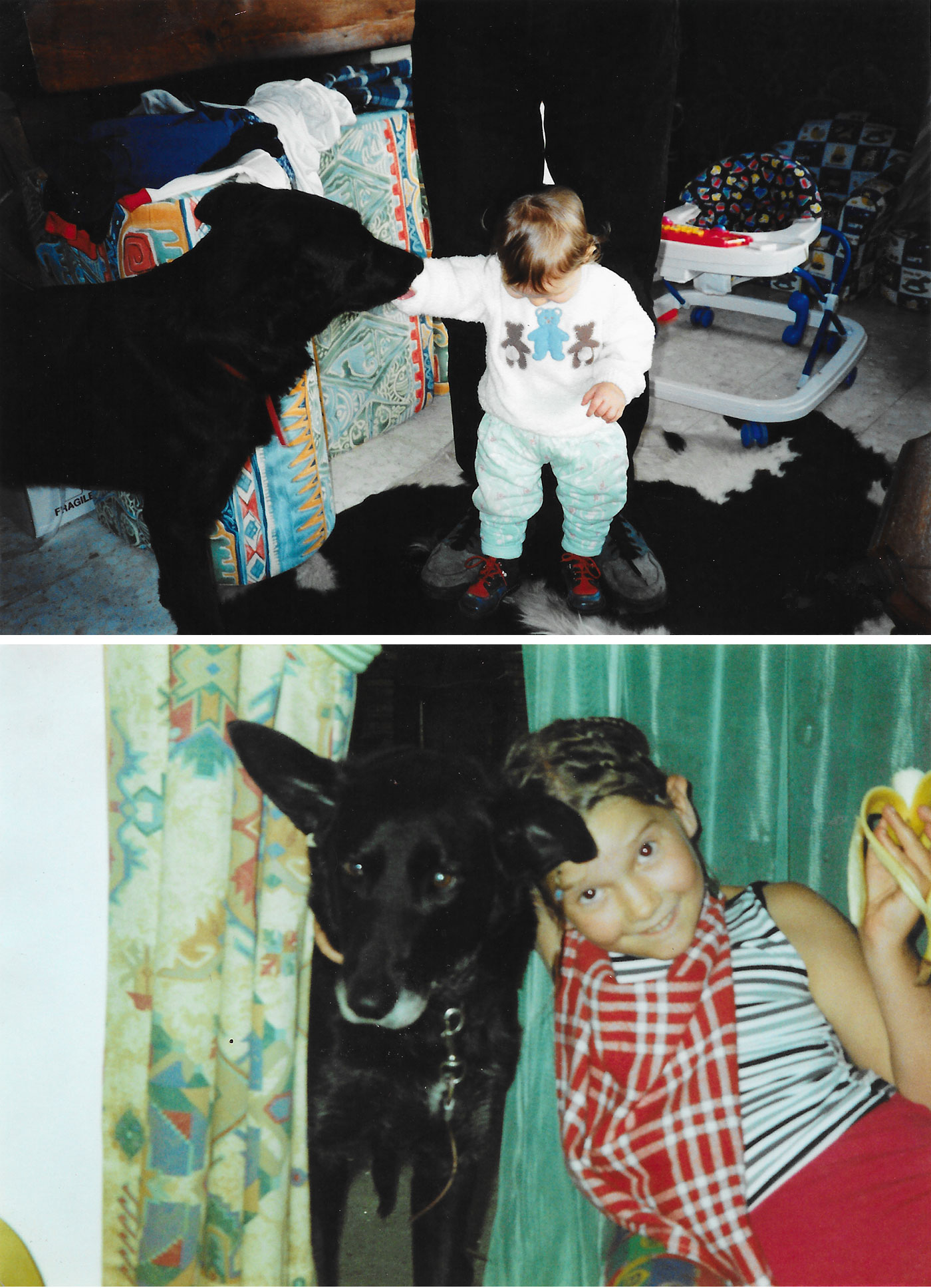Photo argentique de mon chien et moi - Faustine Gauchet